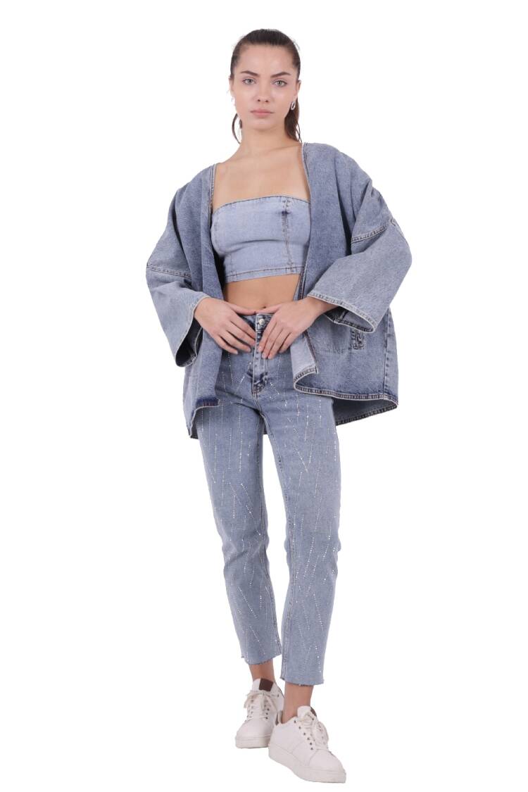 Denim Kimono - Light Blue