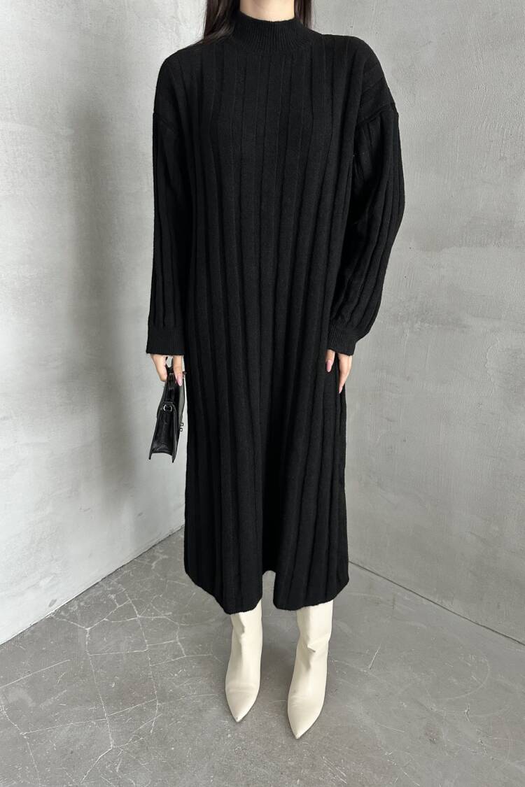 Wide Sleeves Raised Dress - My Fashion - Globality Store - Women Clothes Wholesale Turkey