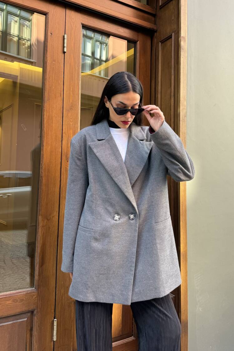 Raised Polyviscose Oversize Jacket 28265