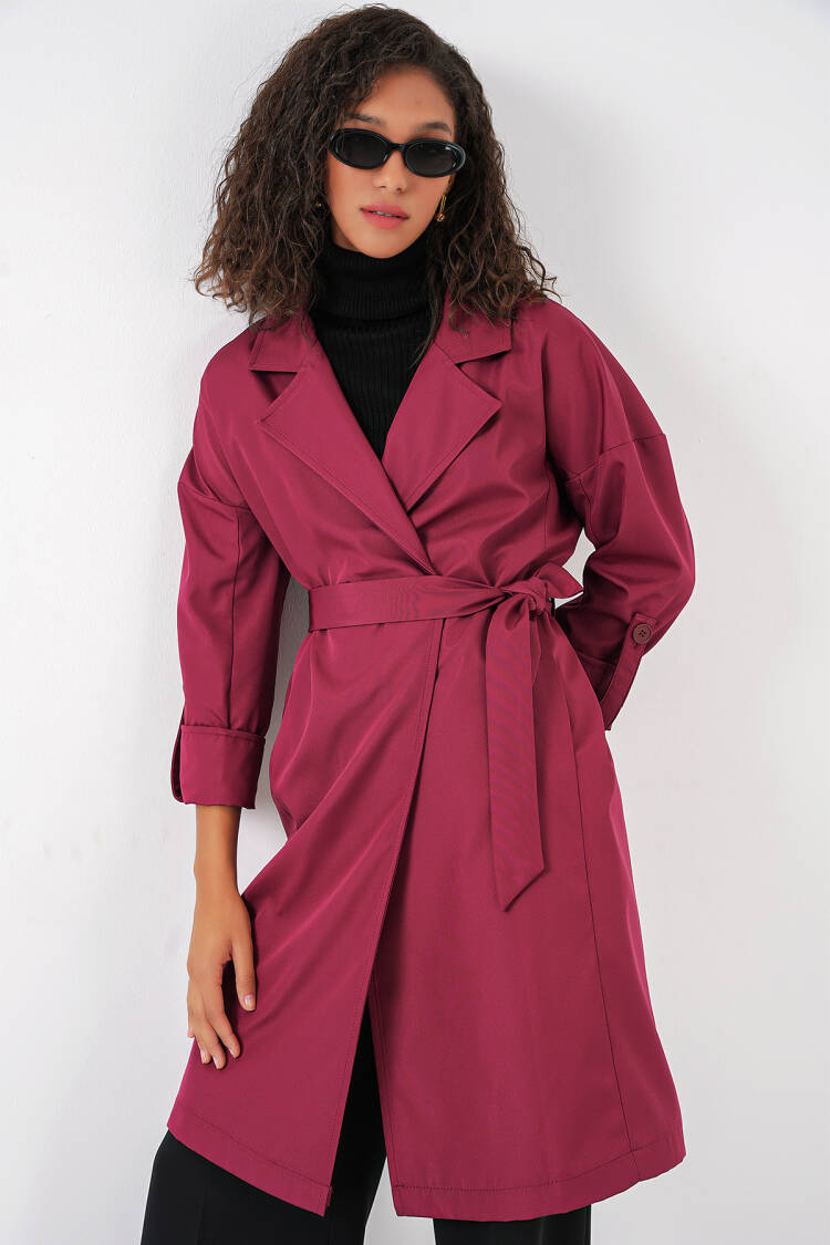 Double Breasted Lined Trench Coat