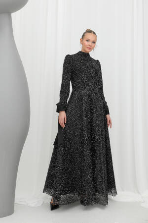 Women's Sparkly Sequin Detailed Elegant Evening Dress - Puane - Globality Store - Women Clothes Wholesale Turkey