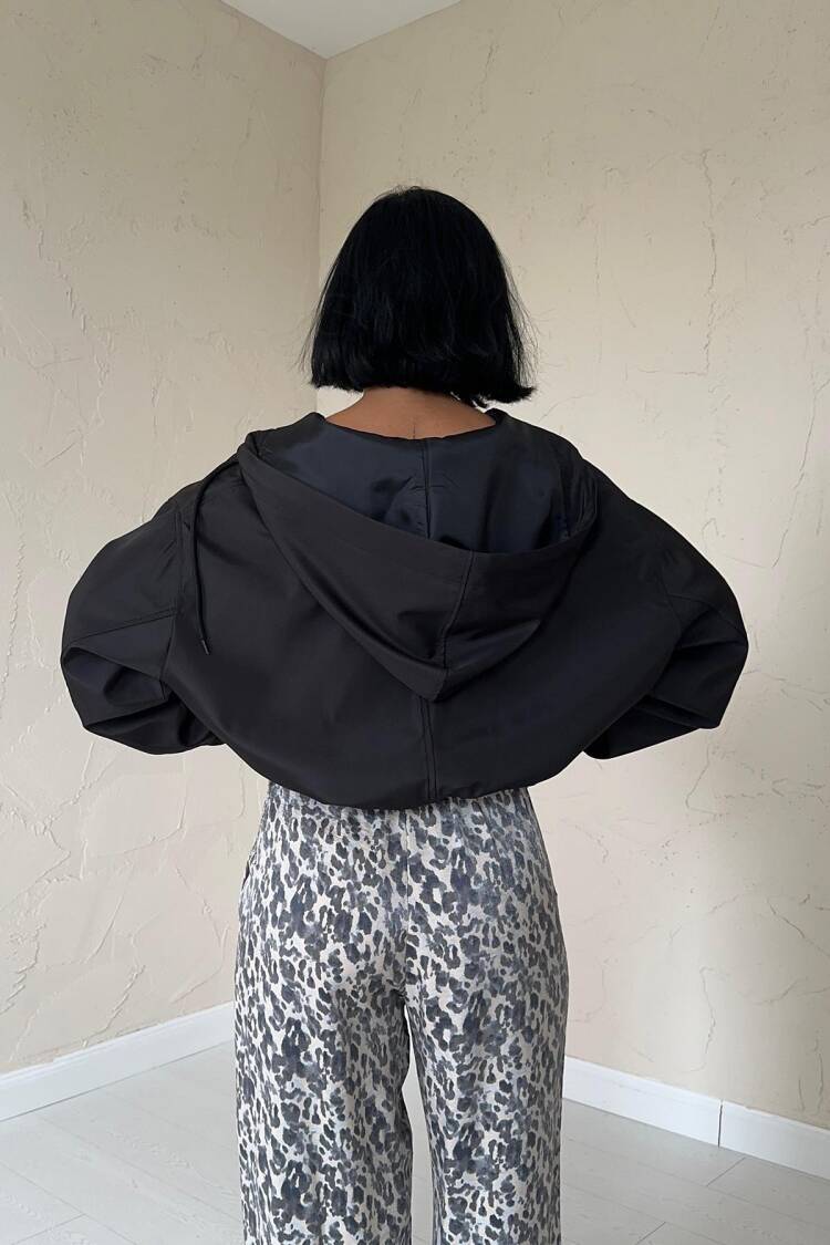 Short Zipper Bomber Jacket