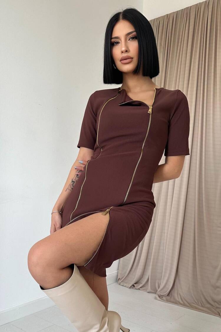 Zippered Ottoman Dress