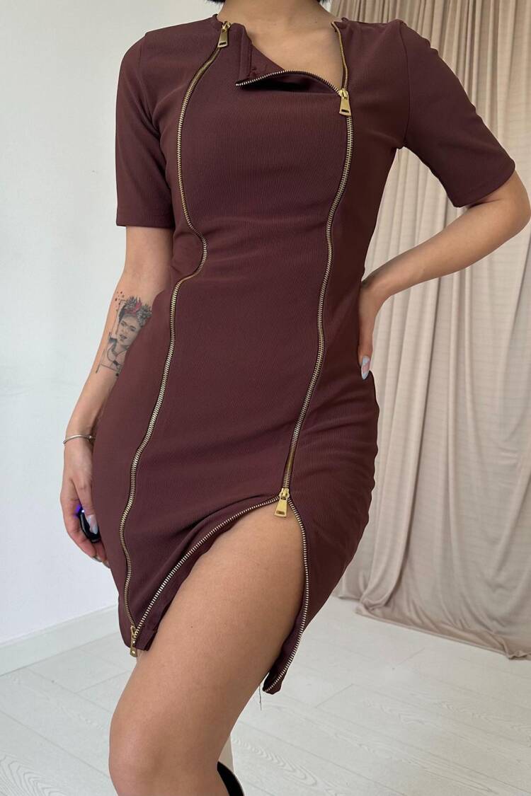 Zippered Ottoman Dress