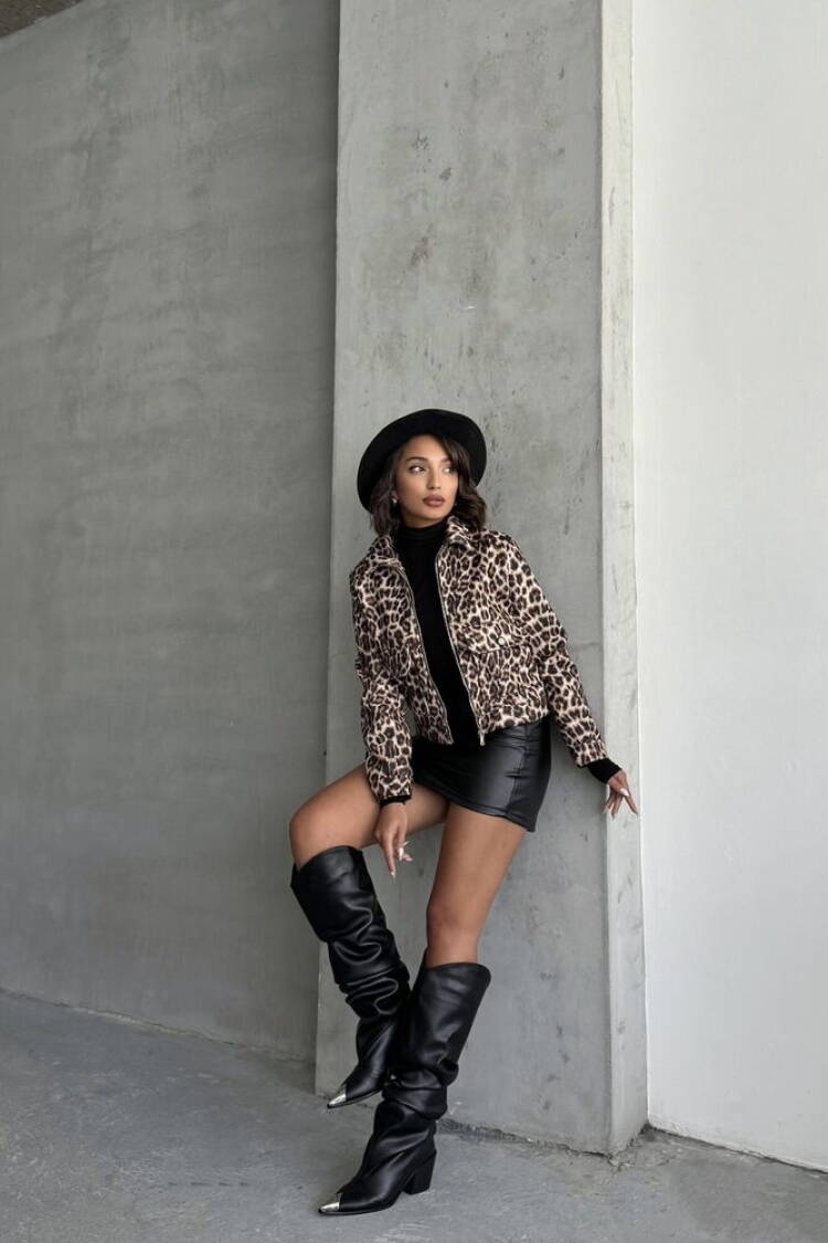 Leopard Pattern Cachet Coat