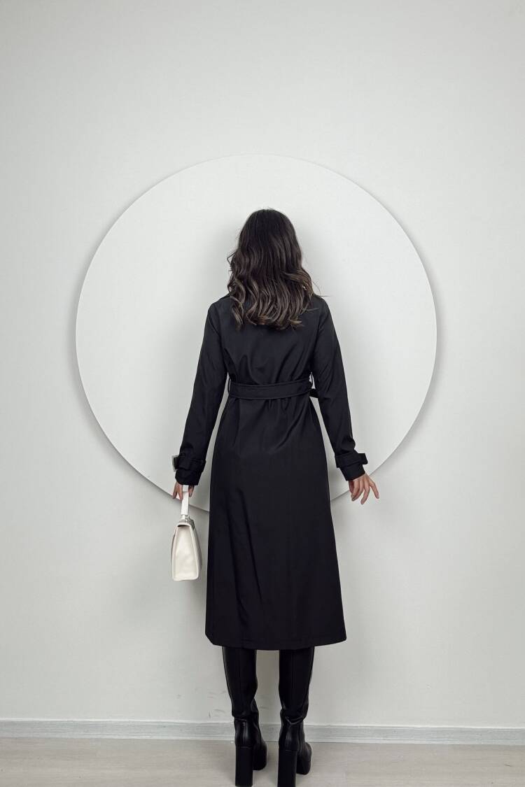 Lace-up Belt Trench Coat