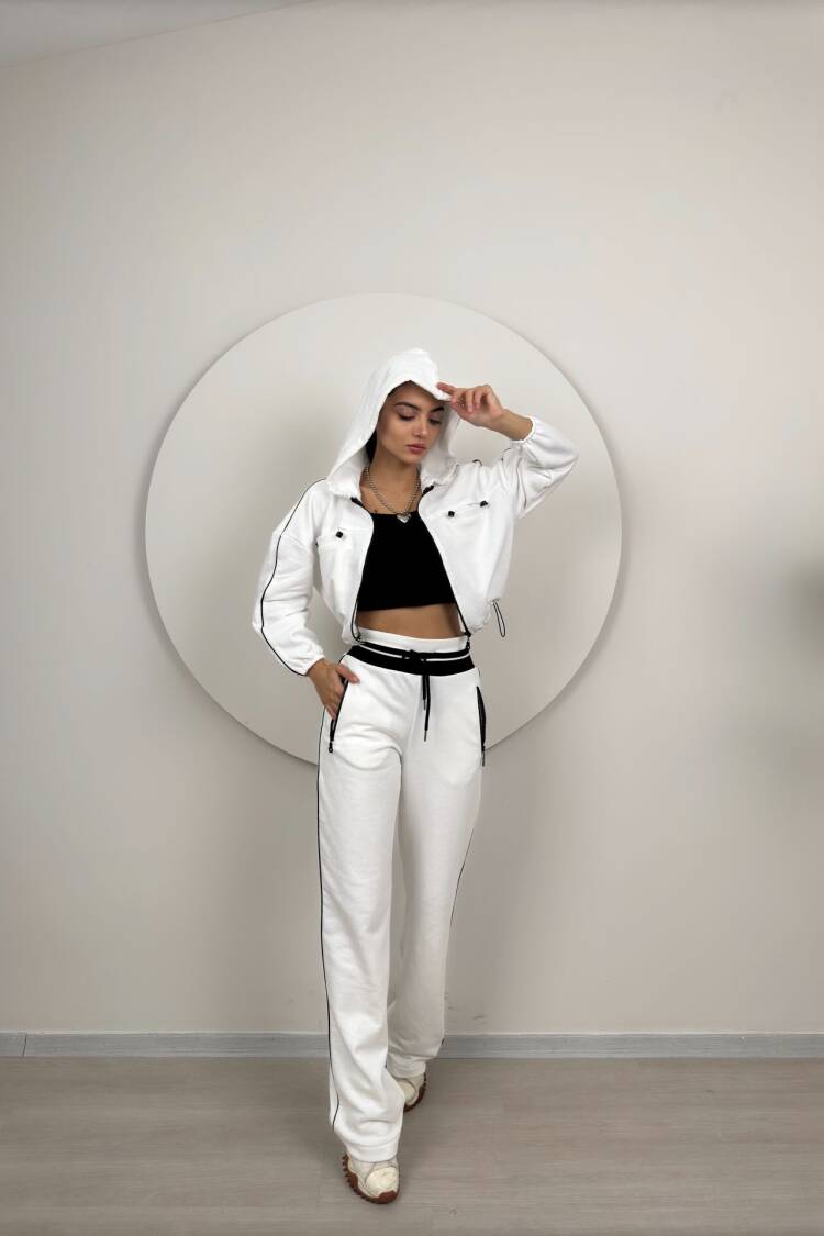 Knitwear Belt Detailed Tracksuit Set