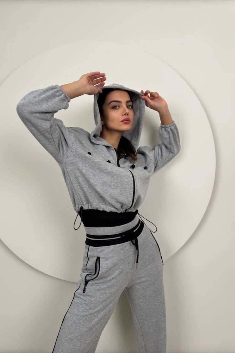 Knitwear Belt Detailed Tracksuit Set