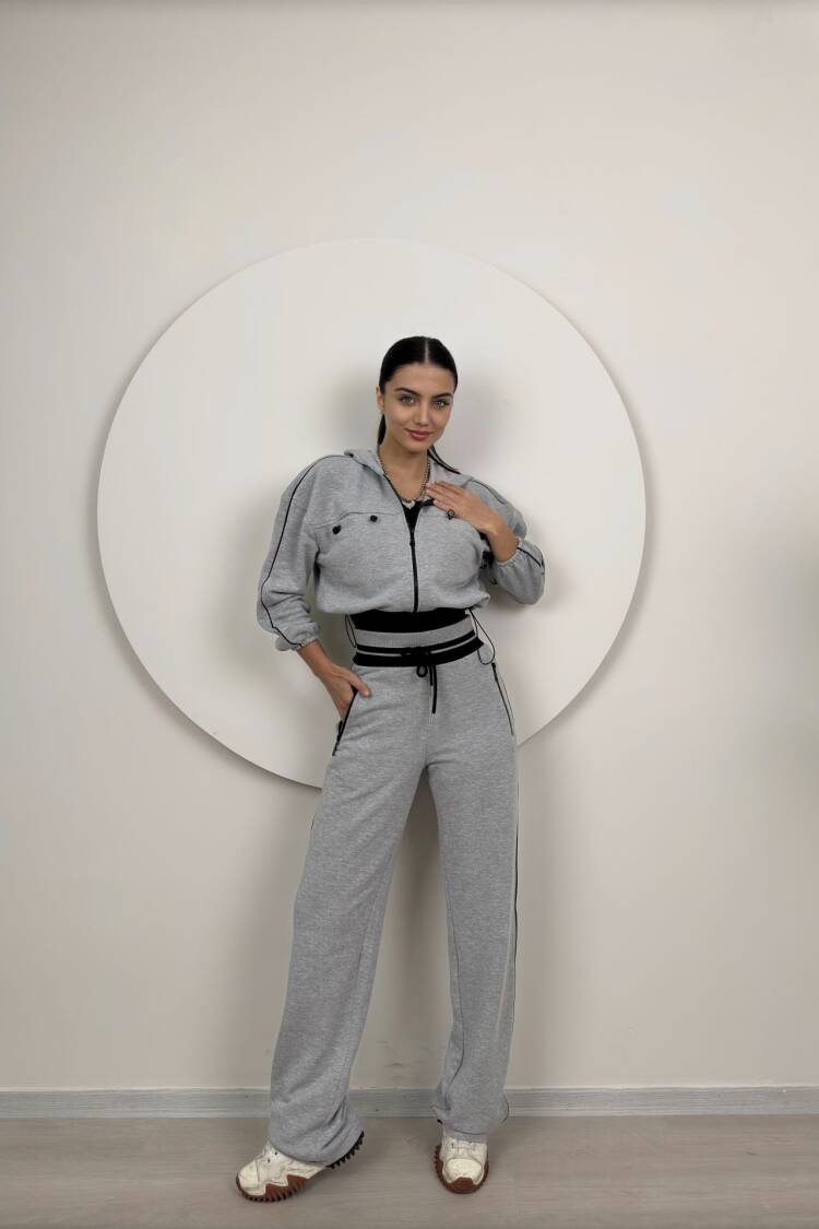 Knitwear Belt Detailed Tracksuit Set