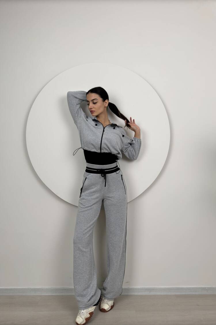 Knitwear Belt Detailed Tracksuit Set