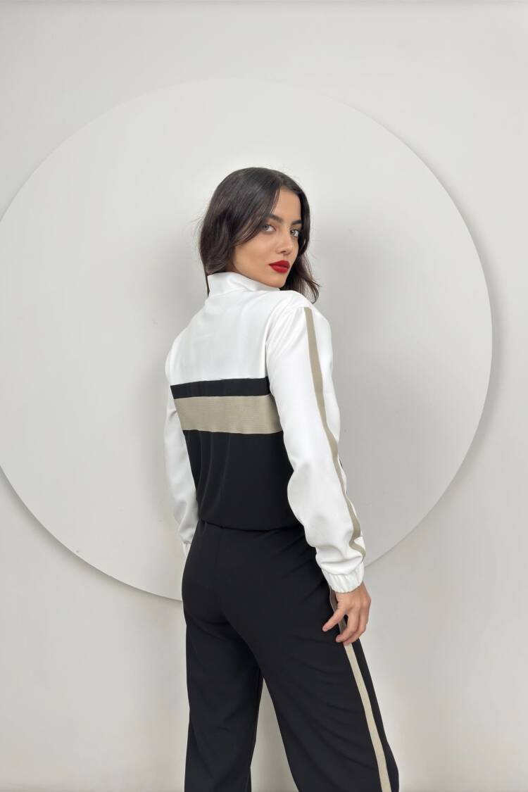 Banded Tracksuit Set - Black