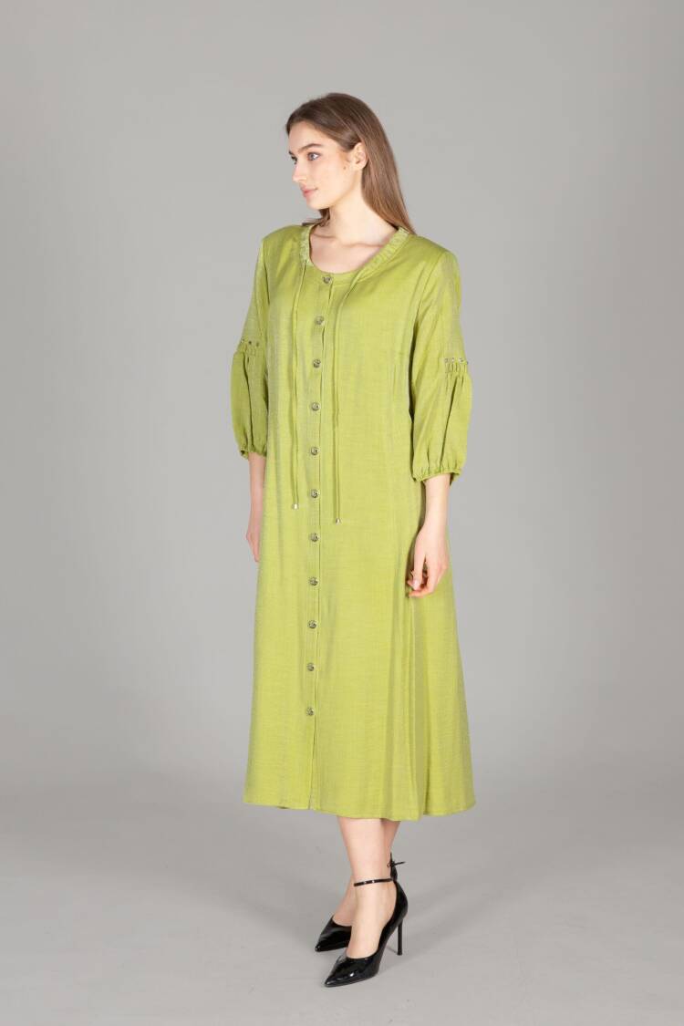 Round Neck Glitter Dress - GUMANIZE - Globality Store - Women Clothes Wholesale Turkey