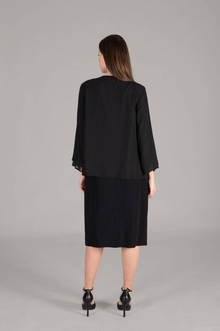 Round Neck Suzanna Suit - Black