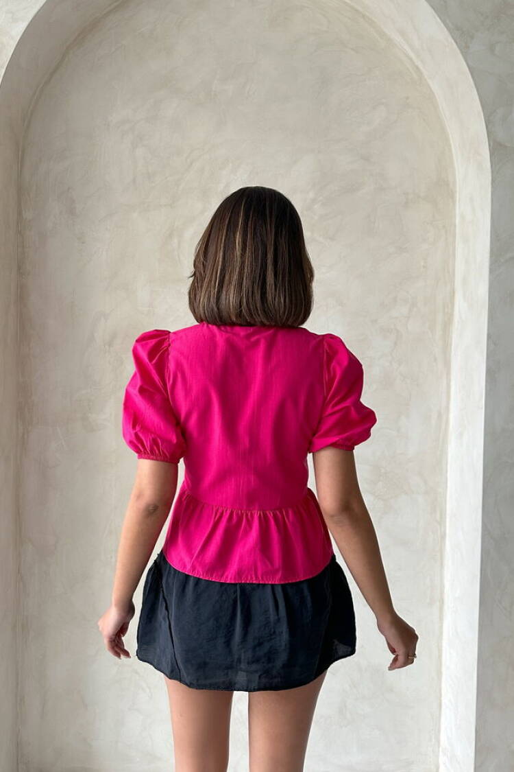 Front Tie Poplin Wholesale Blouse