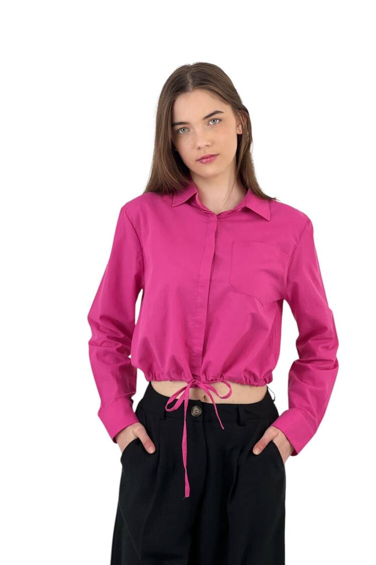 Ruffle Detailed Lace-up Shirt - Four Color Options