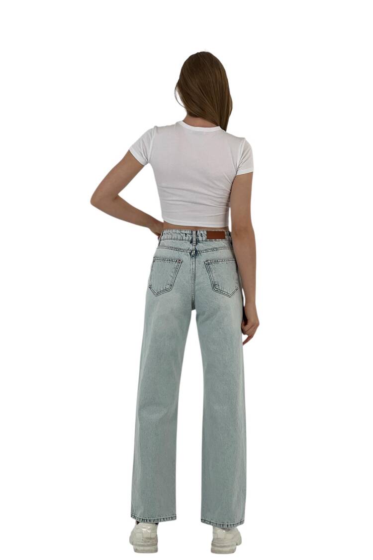 White Leg Denim Ice Blue/Ice Blue Leaf Stone