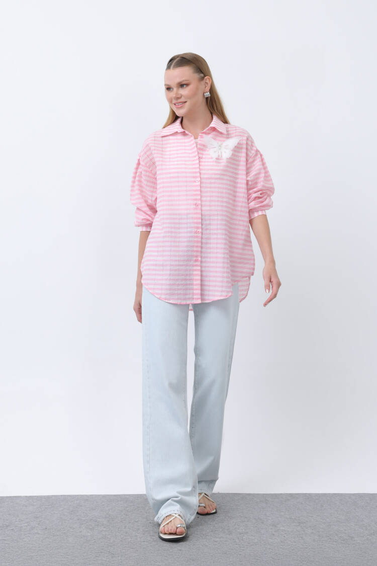 Women's Butterfly Detailed Shirt - SOUL - Globality Store - Women Clothes Wholesale Turkey