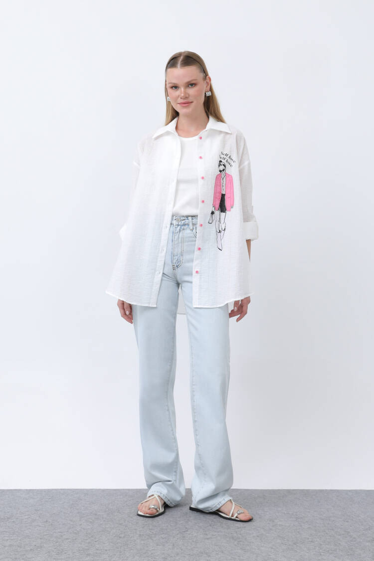Women Girl Embroidered Shirt - SOUL - Globality Store - Women Clothes Wholesale Turkey