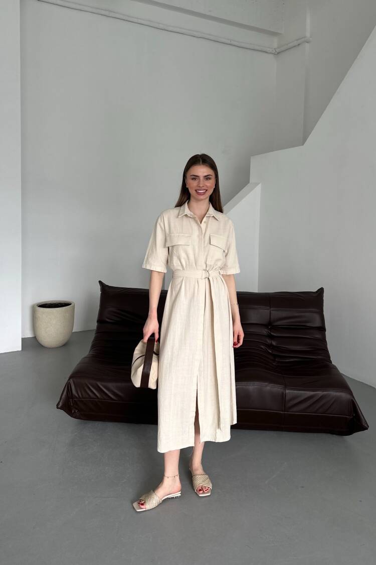 Belted Filam Dress
