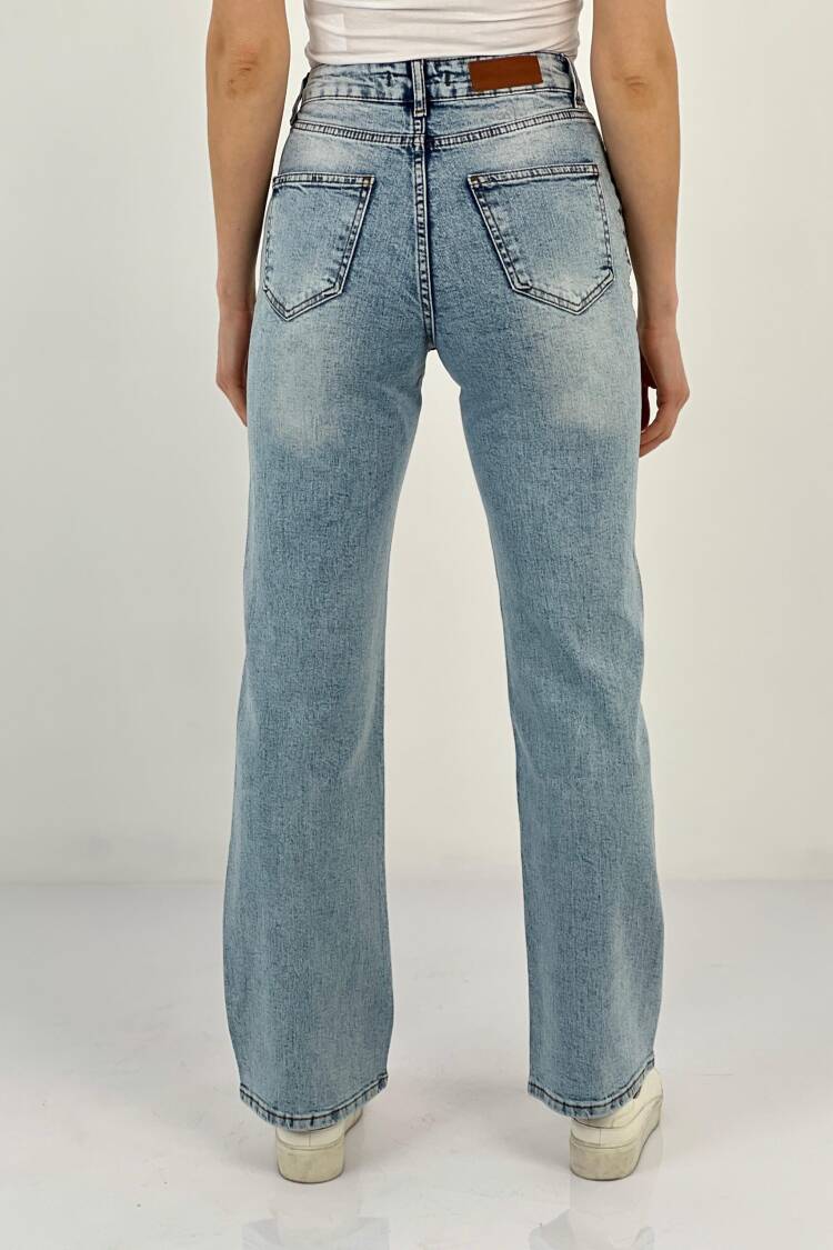 Lycra White Leg Denim A Blue/L Blue Full Stone Make.