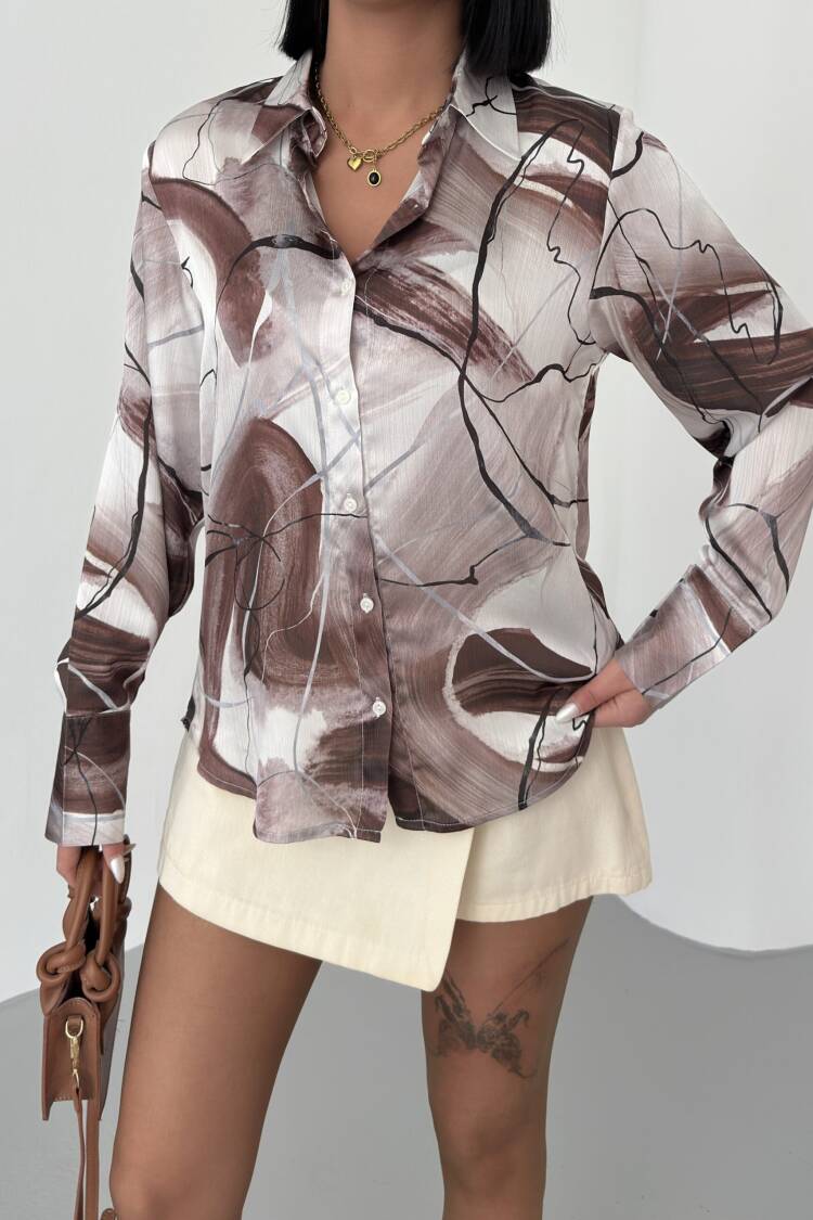 Ebru Pattern Shirt