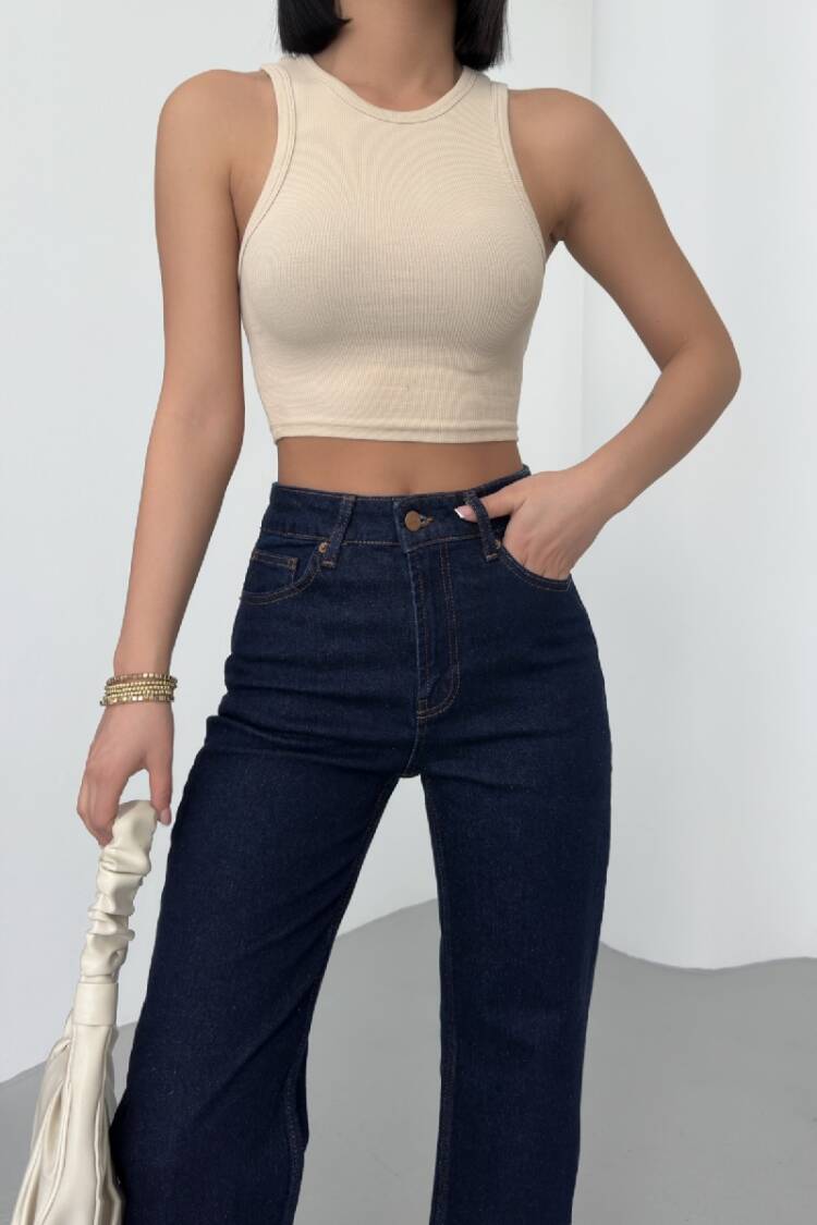 High Waist Straight Jeans