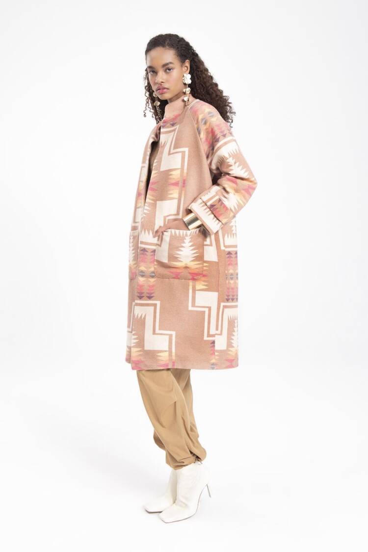 Mandarin Collar Coat