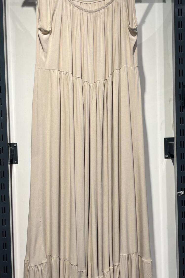 Strap Maxi Dress -Color - Cream Rouge - Globality Store - Women Clothes Wholesale Turkey