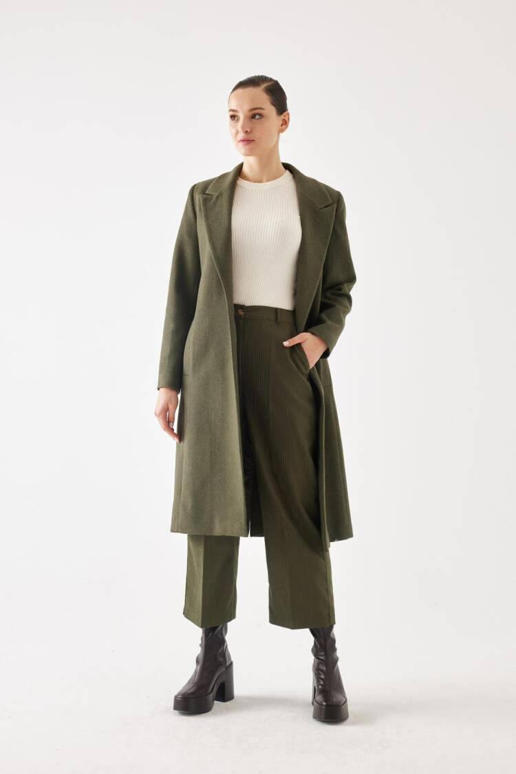 Single Button Detailed Stash Coat