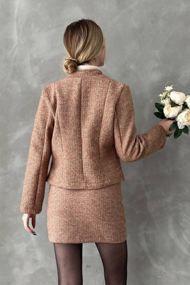 DarkZippered Bowl Coat