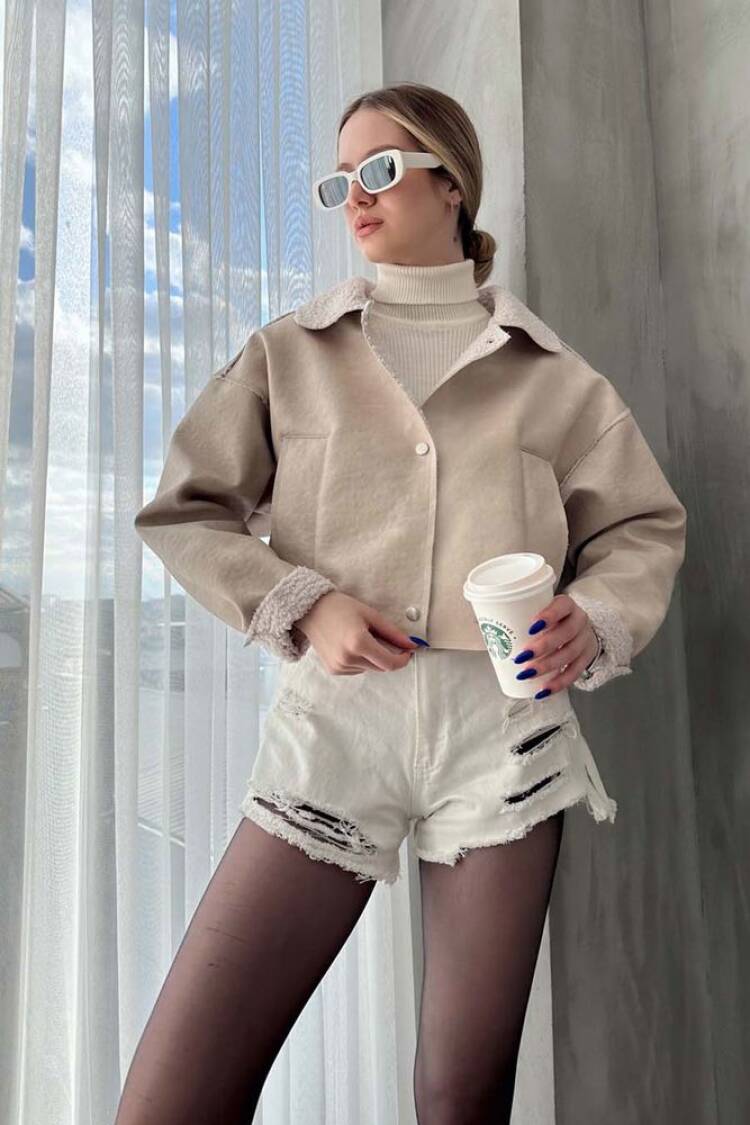 Taş F 1577 Nubuck Collar Coat