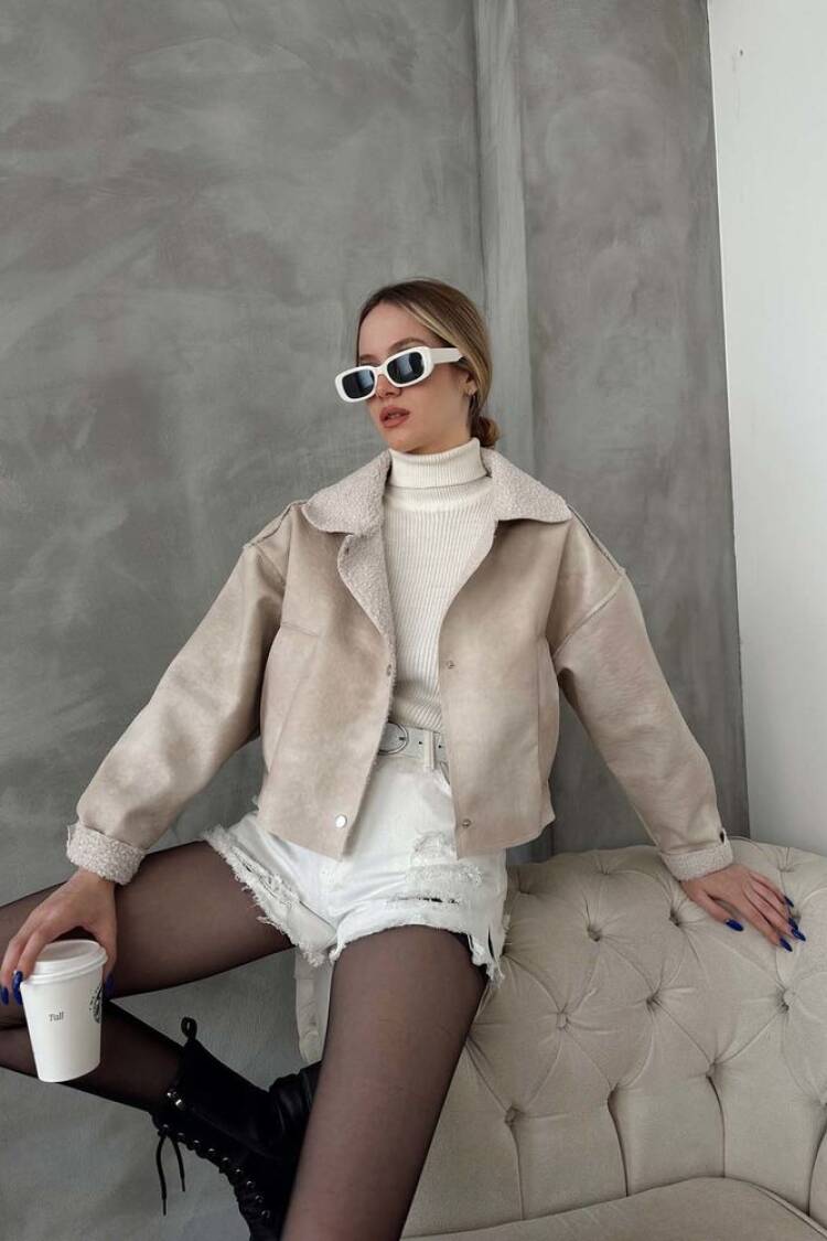 Taş F 1577 Nubuck Collar Coat