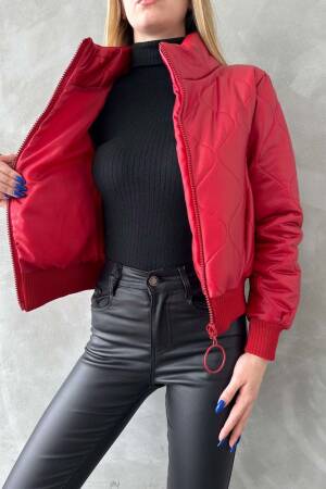 F1192 Zippered Leather Coat - Topshow - Globality Store - Women Clothes Wholesale Turkey