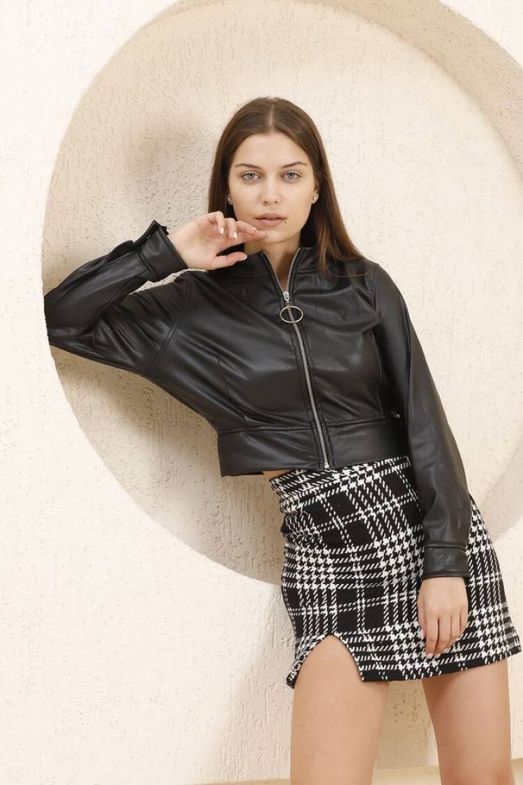 Leather Coat - Topshow - Globality Store - Women Clothes Wholesale Turkey