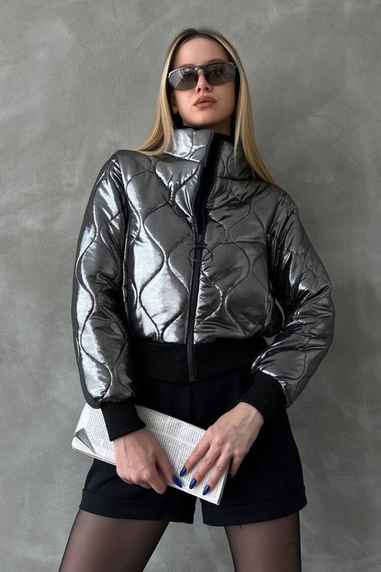 Shiny Quilted Coat