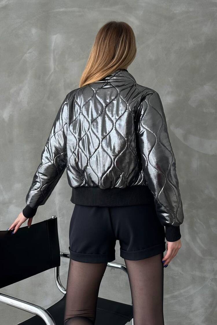 Shiny Quilted Coat