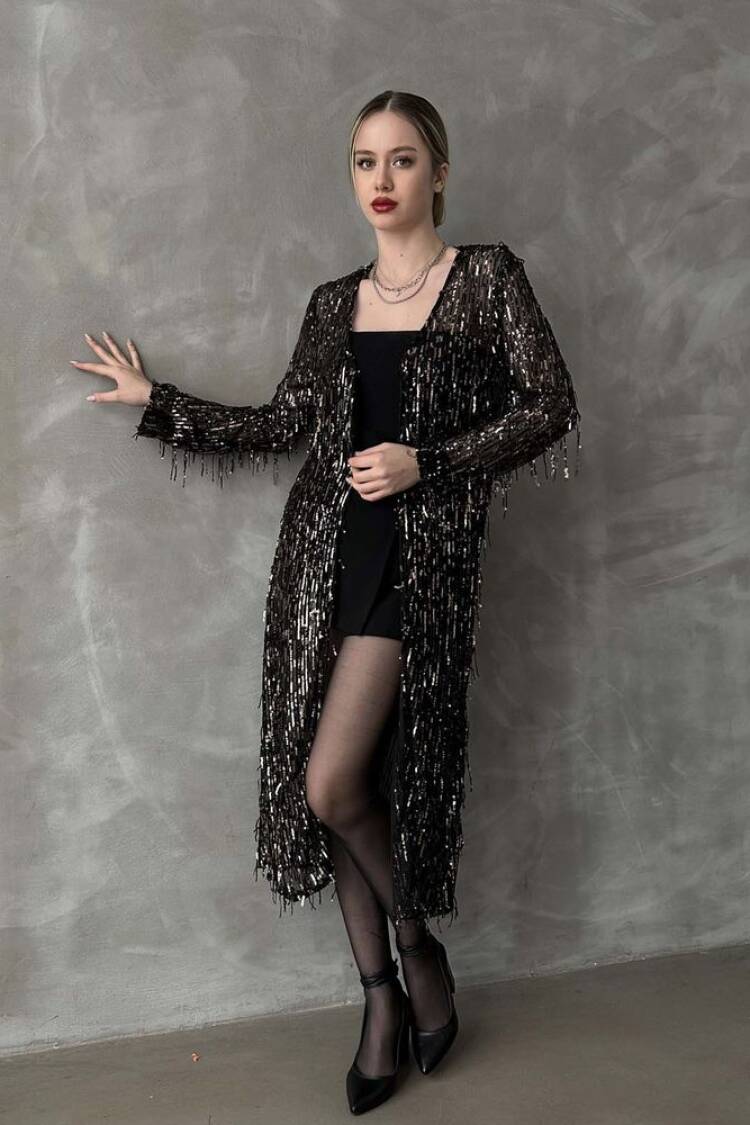 BlackF 1618 Long Cardigan