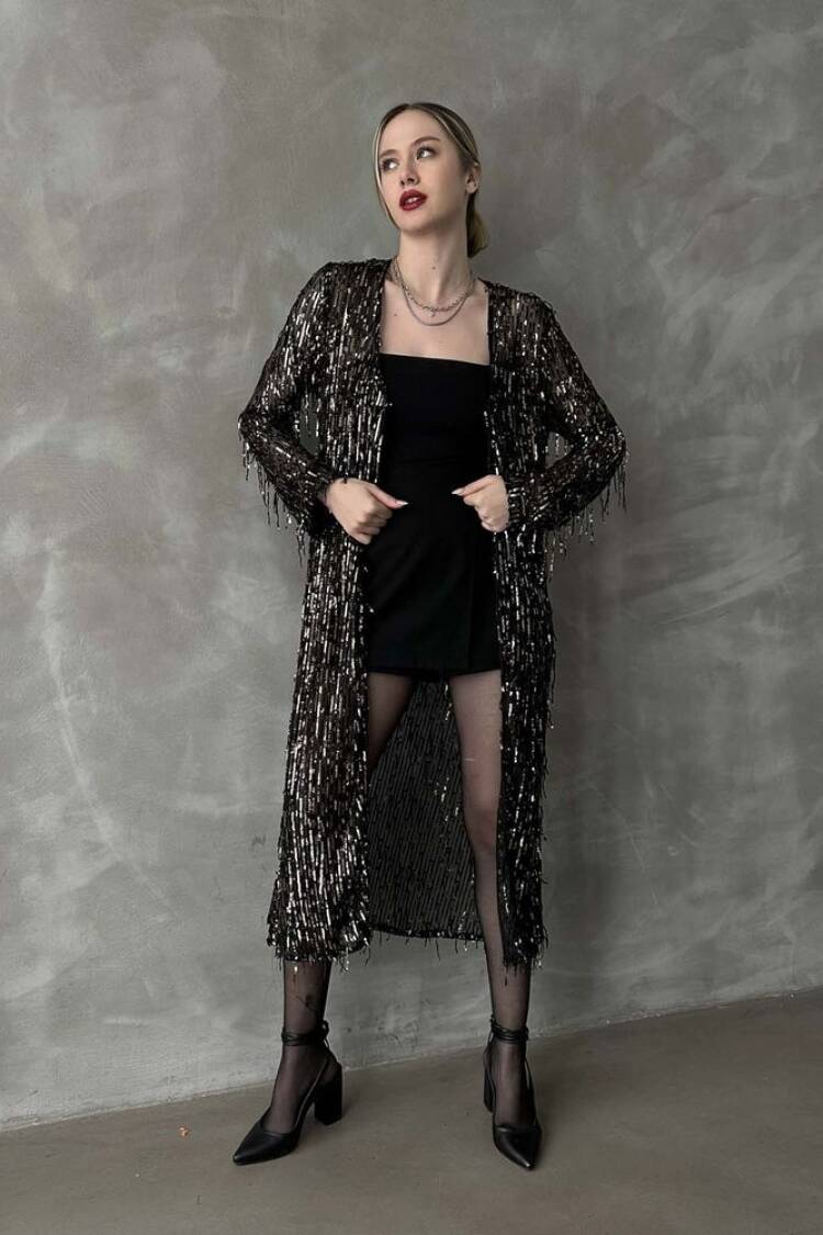 BlackF 1618 Long Cardigan