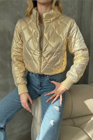 Zippered Shiny Coat - Topshow - Globality Store - Women Clothes Wholesale Turkey