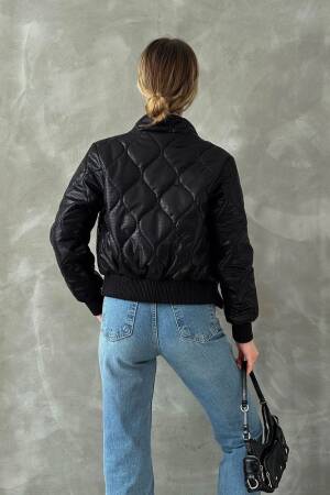 F 1625 Zippered Shiny Coat - Topshow - Globality Store - Women Clothes Wholesale Turkey