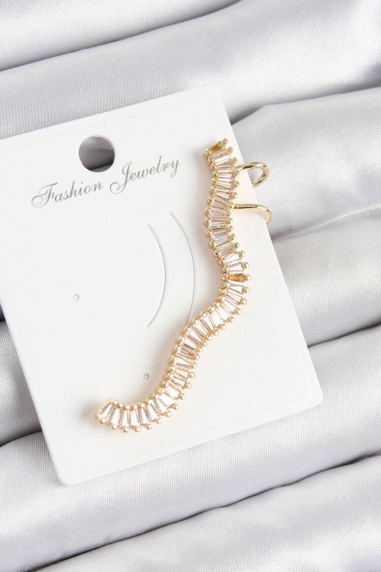 Brass Waterway Model Gold Color Right Cartilage Earrings - Brand: Ebijuteri - Women & Kids, Baby Clothes Wholesale - Globality Store