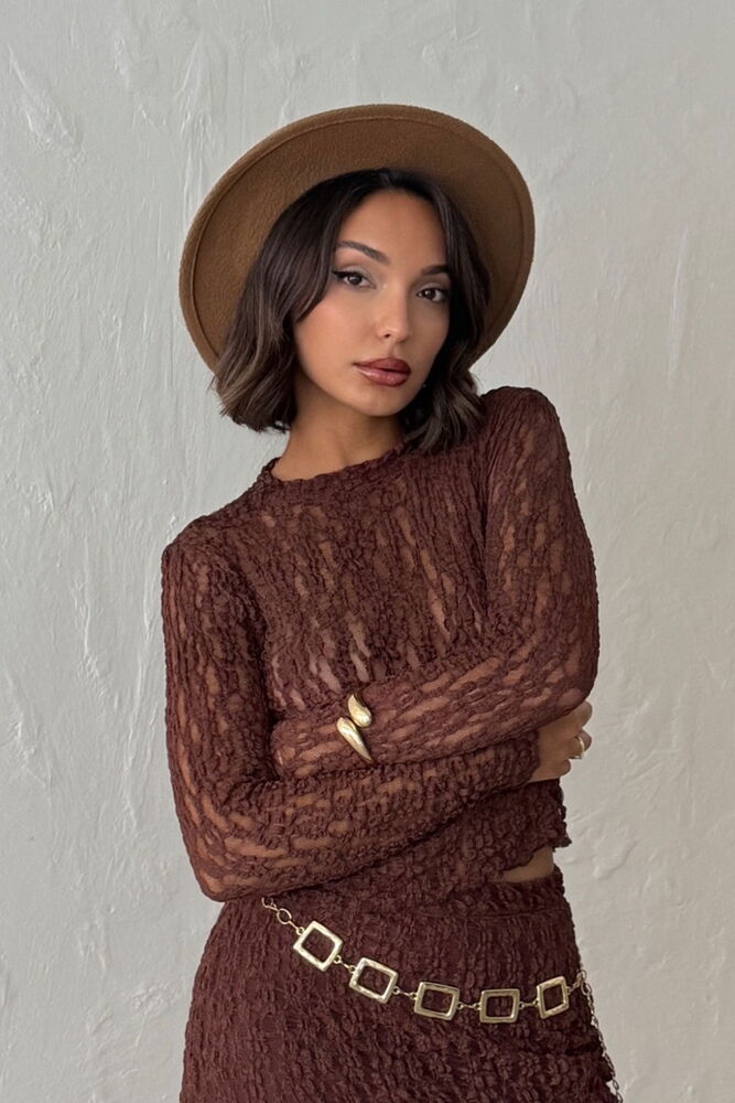 Elegant Fitted Blouse With Round Neck - Brand: Topshow - Women & Kids, Baby Clothes Wholesale - Globality Store