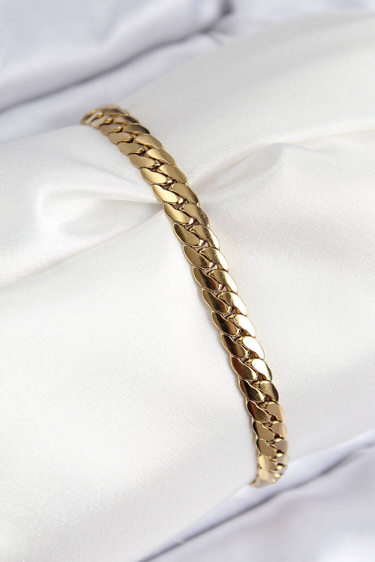 316l Steel Crush Chain Model Gold Color Women Bracelet - Brand: Ebijuteri - Women & Kids, Baby Clothes Wholesale - Globality Store