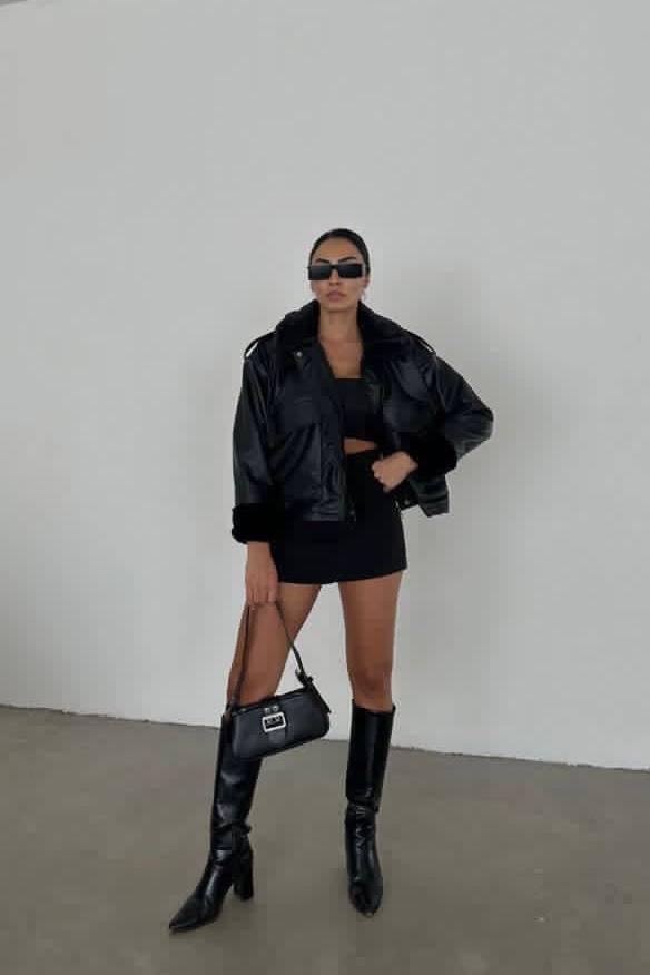 Bomber Jacket Oversized Crop Zip Up - Brand: My Jest Fashion - Women & Kids, Baby Clothes Wholesale - Globality Store
