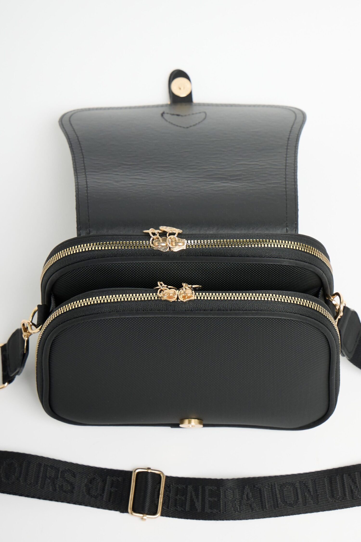 Trendy Casual Buckle Hand and Shoulder Bag Black - Brand: Mina Fashion - Women & Kids, Baby Clothes Wholesale - Globality Store