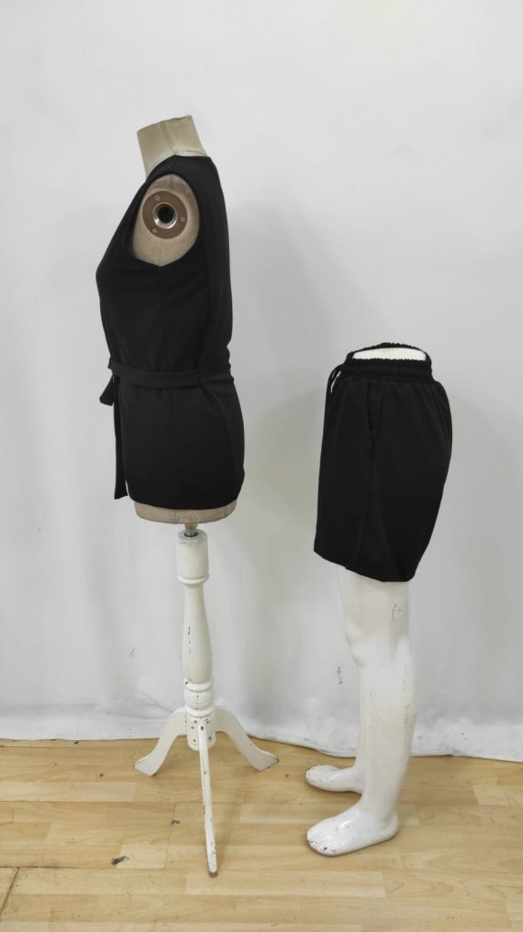 Sleeveless V-Neck Mini Jacket Dress