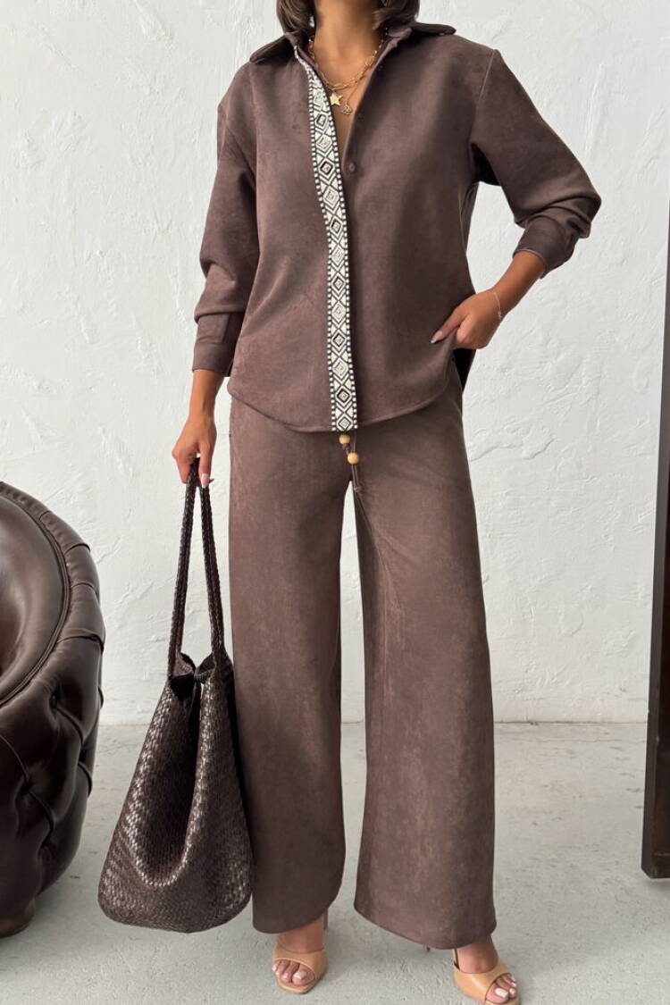 Palazzo Pants With Wide Leg And Mid Waist