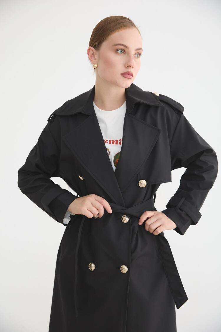 Trenchcoat Double-Breasted Elegant Formal