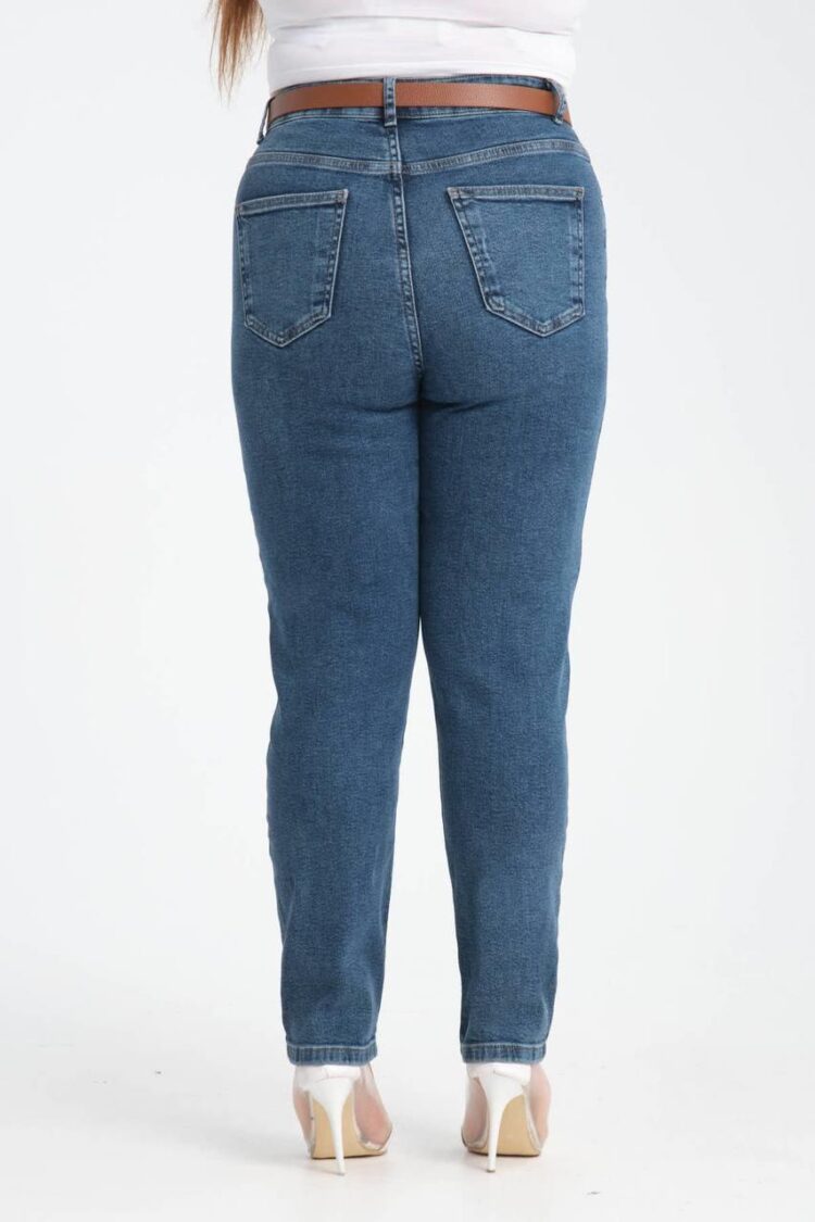 Casual Plus Size Mom Jeans High Waist Skinny Leg