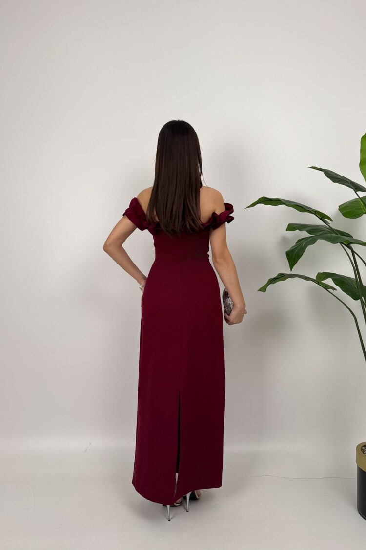 Sheath Dress With Ruffle Sleeves